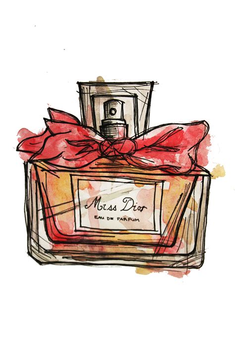 chanel miss dior perfume drawing|DRAWING • Miss Dior perfume bottle .